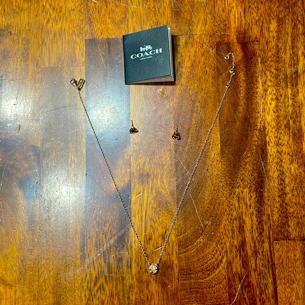 Coach earrings and necklace🤠